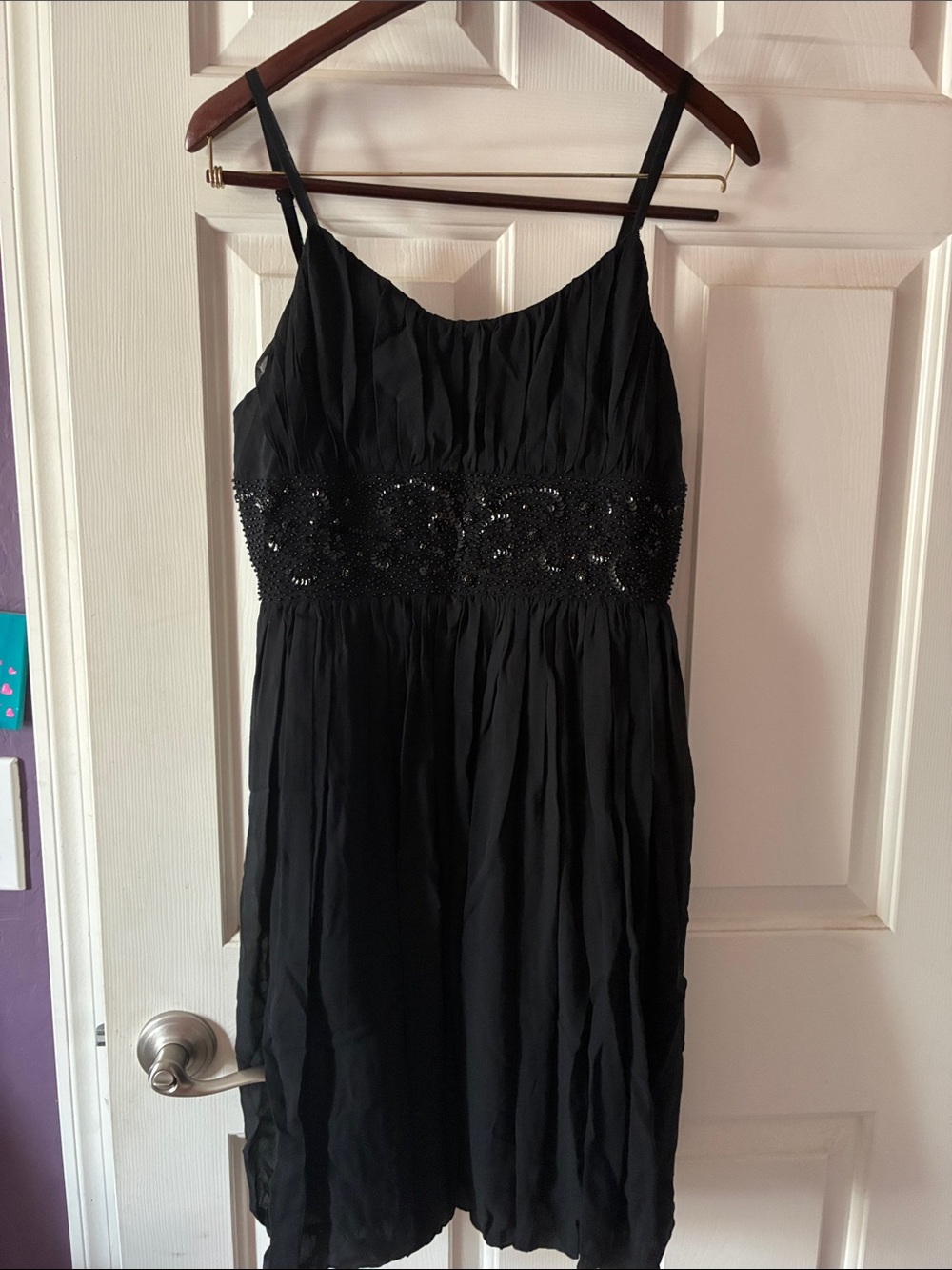 VTG MISS SELFRIDGE BEADED SILK DRESS